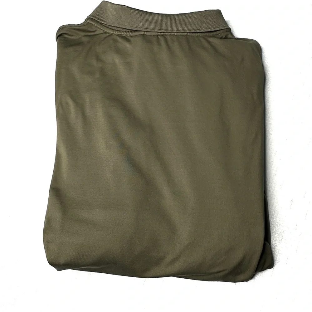 Walter Hagen Olive Green Long Sleeve Stretch Golf Polo Shirt Men’s XXL